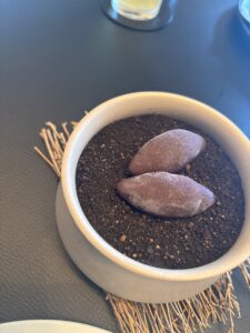 Chocolate sweet potato dessert at JUNGSIK SEOUL