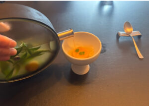Tea served with dessert at JUNGSIK SEOUL